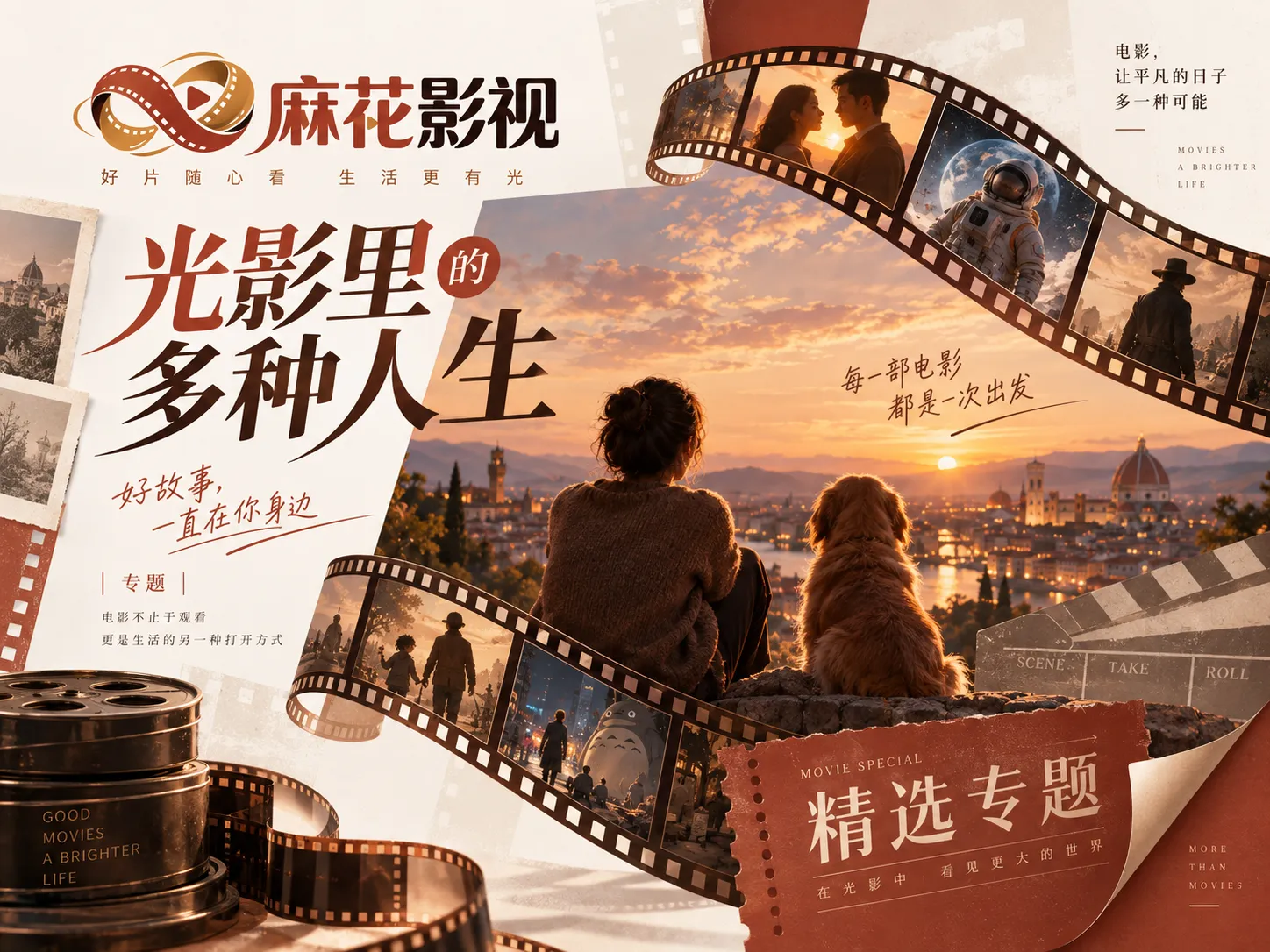 人物在光影中交谈的影视场景意象